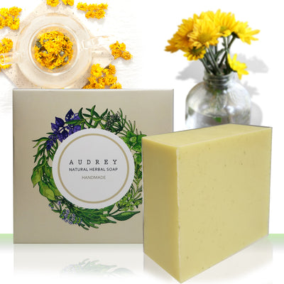 Chrysanthemum Audrey Handmade Natural Bath Soap  | 오드리 천연 야생 국화 한방비누