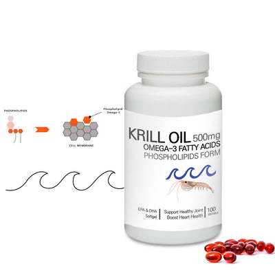 Prince Krill Oil Omega-3 Fatty Acid in Phospholipid Form 100 Softgels | 프린스  크릴오일 오메가3 소프트젤 100정