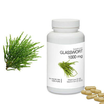 Prince 100% Pure Natural - Glasswort / Samphire / Salicornia Powder Capsules | 프린스 함초 캡슐