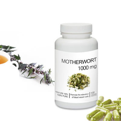 Prince 100% Pure Natural - Motherwort (Leonurus Cardiaca) Powder Capsules | 프린스 익모초 캡슐