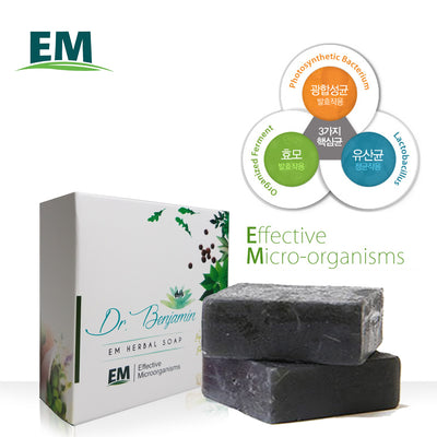 EM Charcoal Dr. Benjamin Handmade Soap | 대나무 숯 한방 EM 비누
