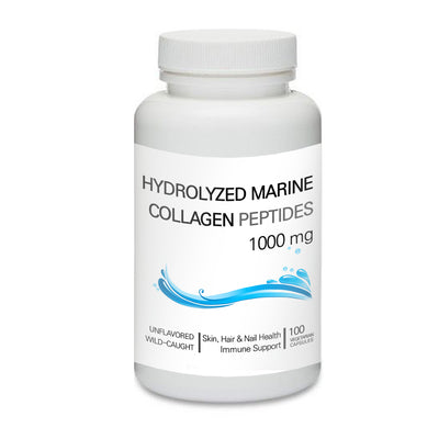 Prince 100% Natural Hydrolyzed Marine Collagen Peptides (Unflavored) Powder Capsules | 프린스  피쉬 콜라겐 / 저분자 펩타이드 어류 콜라겐 캡슐
