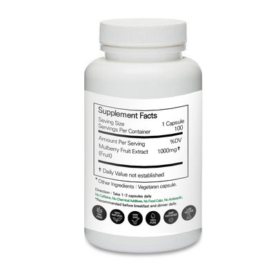 Prince 100% Pure Natural - Organic Dried Mulberry Fruit Powder Capsules | 프린스 오디 (뽕나무열매) 캡슐