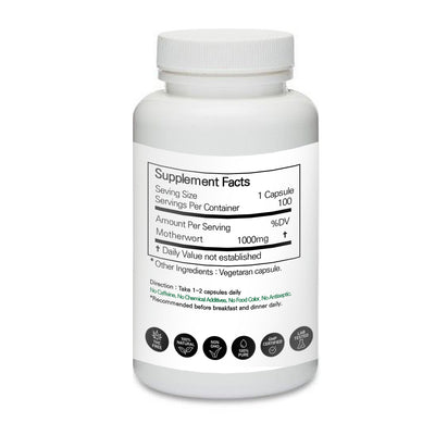 Prince 100% Pure Natural - Motherwort (Leonurus Cardiaca) Powder Capsules | 프린스 익모초 캡슐