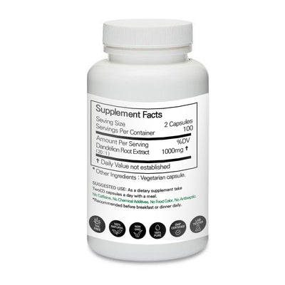 Prince 100% Pure Natural - Dandelion Root 20:1 Extract Powder Capsules | 프린스 민들레 뿌리 20:1 추출물 분말 캡슐
