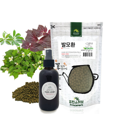 Hair Restoration SET 100% Natural Hair Restoration Spray + Pills | [한국산] 발모환 & 발모팩 세트