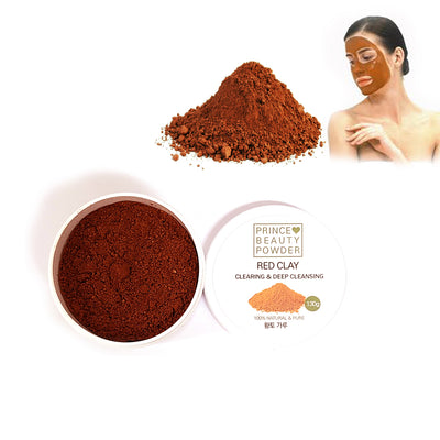 Prince Natural Beauty RED CLAY Powder For Facial Mask | [한국산] 프린스 천연 미용 황토 마사지 팩 가루