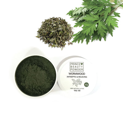 Prince Natural Beauty WORMWOOD Powder For Facial Mask | [한국산] 프린스 천연 미용 약쑥 (애엽) 마사지 팩 가루