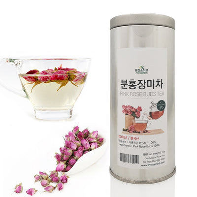 Pink Rose Buds Tea - Tin | [한국산] 분홍장미차 틴캔