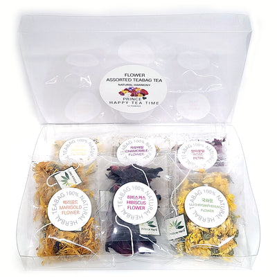 100% Natural Assorted 6 Flowers 12 pcs Teabag Tea Set | 6종 꽃 티백차 선물 세트